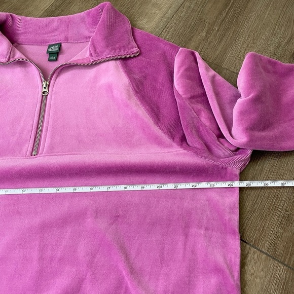 Wild Fable NEW Purple Velour Quarter Zip Pullover Top ~ NWT Size Large - Picture 16 of 16